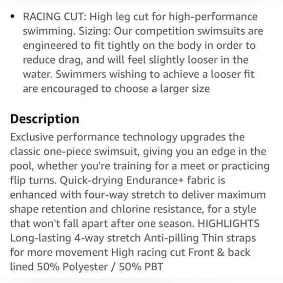 NWT Speedo One Piece Endurance+ Flyback Swimsuit Size 30 - Picture 9 of 9